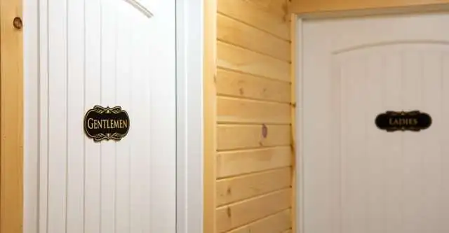 Modern restroom facilities for large group events