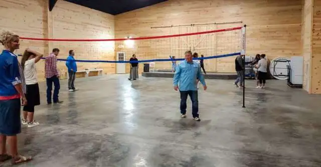Indoor volleyball court for youth groups and church camps